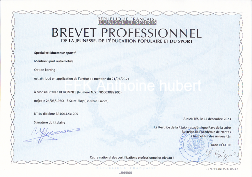BPJEPS Educateur Sportif Sport Automobile Karting Yvan Keromnes 20240115 75 1o filigrane
